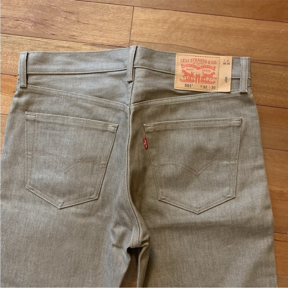 Levi's 501 Men's Straight Leg Brown Denim Jeans W32 L30 100% Cotton New w/o Tags